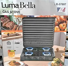 Anafe enlozado con tapa 4 hornallas