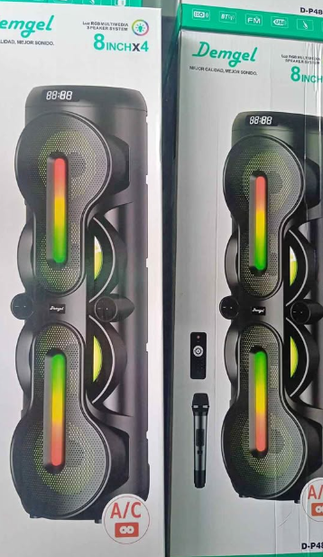 Parlante bluetooth 8 x 4 con accesorios